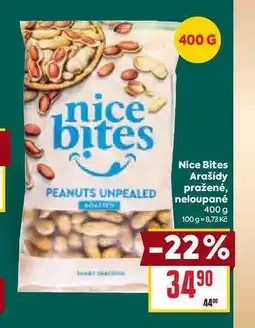 Billa Nice Bites Arašídy pražené, neloupané 400 g nabídka