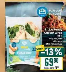 Billa BILLA Ready Caesar Wrap 155 g nabídka