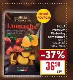 Billa BILLA Premium Těstoviny semolinové 500 g nabídka