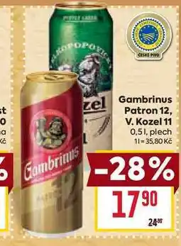 Billa V. Kozel 11 0,51, plech nabídka