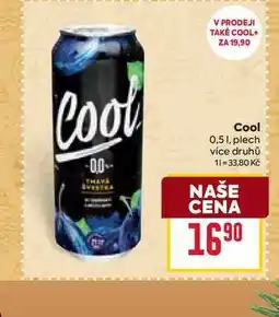Billa Cool 0,51, plech nabídka