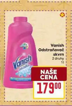 Billa Vanish Odstraňovač skvrn 2 druhy 1l nabídka