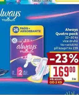 Billa Always Quatro pack 22-30 ks nabídka