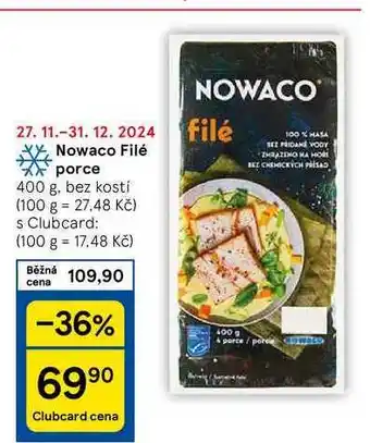 Tesco Nowaco Filé porce, 400 g, bez kostí nabídka