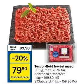 Tesco Tesco Mleté hovězí maso, 500 g, max. 20% tuku nabídka