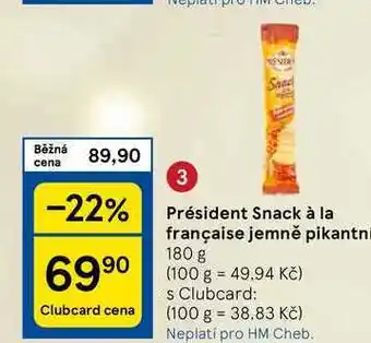 Tesco Président Snack à la française jemně pikantni, 180 g nabídka