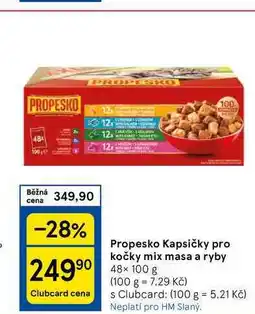 Tesco Propesko Kapsičky pro kočky mix masa a ryby, 48×100 g nabídka