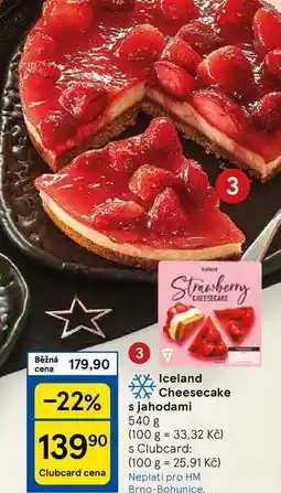 Tesco Iceland Cheesecake s jahodami, 540 g nabídka