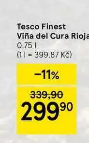 Tesco Tesco Finest Viña del Cura Rioja, 0,75 l nabídka