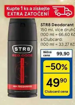 Tesco STR8 Deodorant, 150 ml, více druhů nabídka