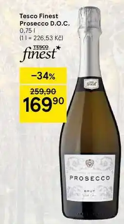 Tesco Tesco Finest Prosecco D.O.C., 0,75 l nabídka