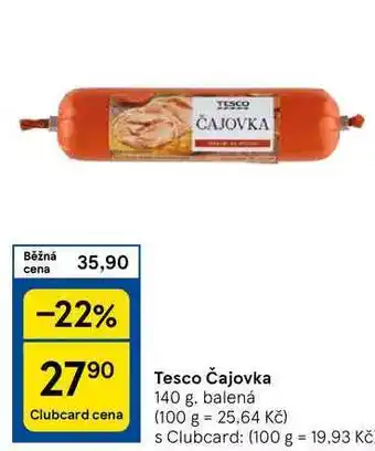 Tesco Tesco Čajovka 140 g, balená nabídka