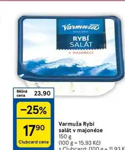 Tesco Varmuža Rybí salát v majonéze, 150 g nabídka
