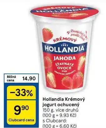 Tesco Hollandia Krémový jogurt ochucený, 150 g, více druhů nabídka