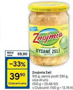 Tesco Znojmia Zeli, 510 g nabídka