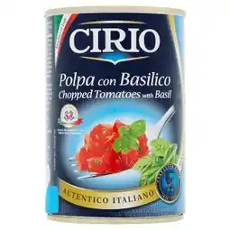 Tesco Cirio Loupaná krájená rajčata v rajčatové šťávě s bazalkou 400g nabídka