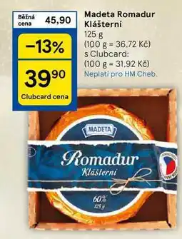 Tesco Madeta Romadur Klášterní, 125 g nabídka