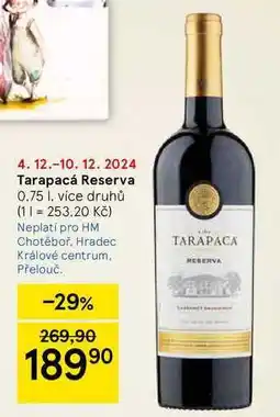 Tesco Tarapacá Reserva, 0.75 l nabídka