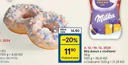 Tesco Bílý donut s vločkami, 56 g nabídka