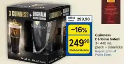 Tesco Guinness Dárkové balení, 3x 440 ml plech + sklenička nabídka