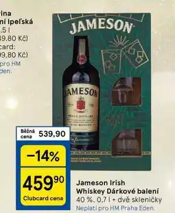 Tesco Jameson Irish Whiskey Dárkové balení 40 %, 0.7 1 + dvě skleničky nabídka