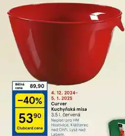 Tesco Curver Kuchyňská mísa 3.5 l, červená nabídka