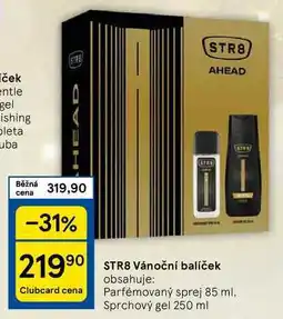Tesco STR8 Vánoční balíček obsahuje: Parfémovaný sprej 85 ml. Sprchový gel 250 ml nabídka