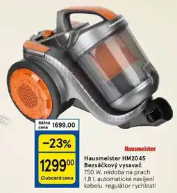 Tesco Hausmeister HM2045 Bezsáčkový vysavač 750 W, nádoba na prach 1.8 l nabídka