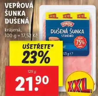 Lidl VEPŘOVÁ ŠUNKA DUŠENÁ, 125 g nabídka