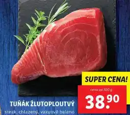 Lidl TUŇÁK ŽLUTOPLOUTVÝ, cena za 100 g nabídka