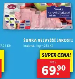 Lidl ŠUNKA NEJVYŠŠÍ JAKOSTI, 300 g nabídka