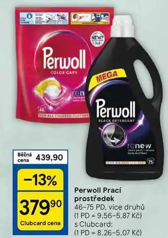 Tesco Perwoll Prací prostředek, 46-75 PD, více druhů nabídka