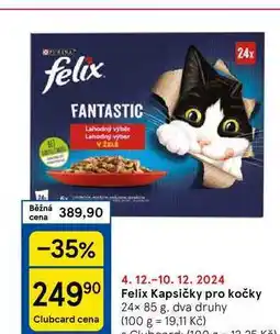 Tesco Felix Kapsičky pro kočky, 24x 85 g nabídka