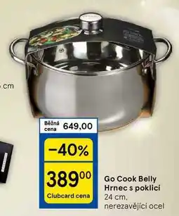 Tesco Go Cook Belly Hrnec s poklicí 24 cm. nerezavějící ocel nabídka