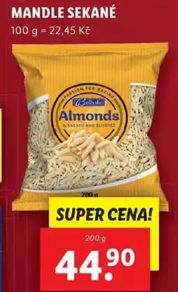Lidl MANDLE SEKANÉ, 200 g nabídka