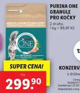 Lidl PURINA ONE GRANULE PRO KOČKY, 3 kg nabídka