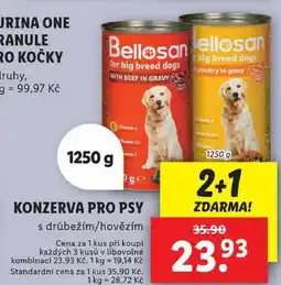Lidl KONZERVA PRO PSY, 1250 g nabídka