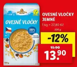Lidl OVESNÉ VLOČKY JEMNÉ, 500 g nabídka
