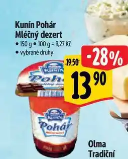 Albert Kunín Pohár Mléčný dezert 150 g nabídka