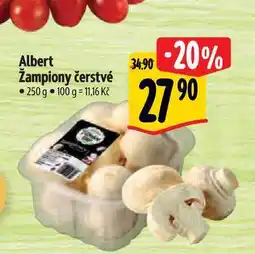 Albert Albert Žampiony čerstvé 250 g nabídka