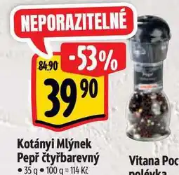 Albert Kotányi Mlýnek Pepř čtyřbarevný 35 g nabídka