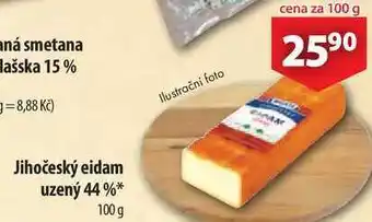 CBA Jihočeský eidam uzený 44 %, 100 g nabídka