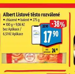 Albert Albert Listové těsto rozválené 275 g nabídka