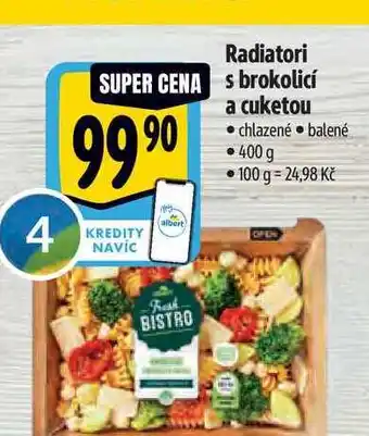 Albert Radiatori s brokolicí a cuketou 400 g nabídka