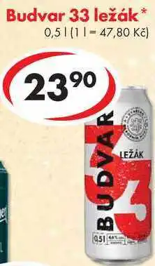CBA Budvar 33 ležák, 0,5 l nabídka