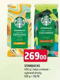 Terno Starbucks 450 g káva zrnková vybrané druhy nabídka