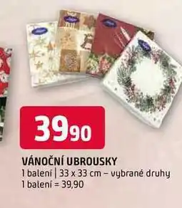 Terno Vánoční ubrousky 1 balení 33 x 33 cm vybrané druhy nabídka