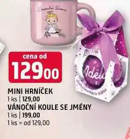 Mini hrníček vánoční koule se jmény