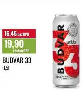 Ratio BUDVAR 33 0,5l nabídka