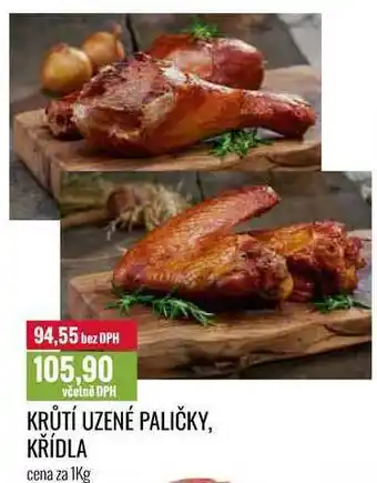 Ratio KRŮTÍ UZENÉ PALIČKY, KŘÍDLA cena za 1Kg nabídka